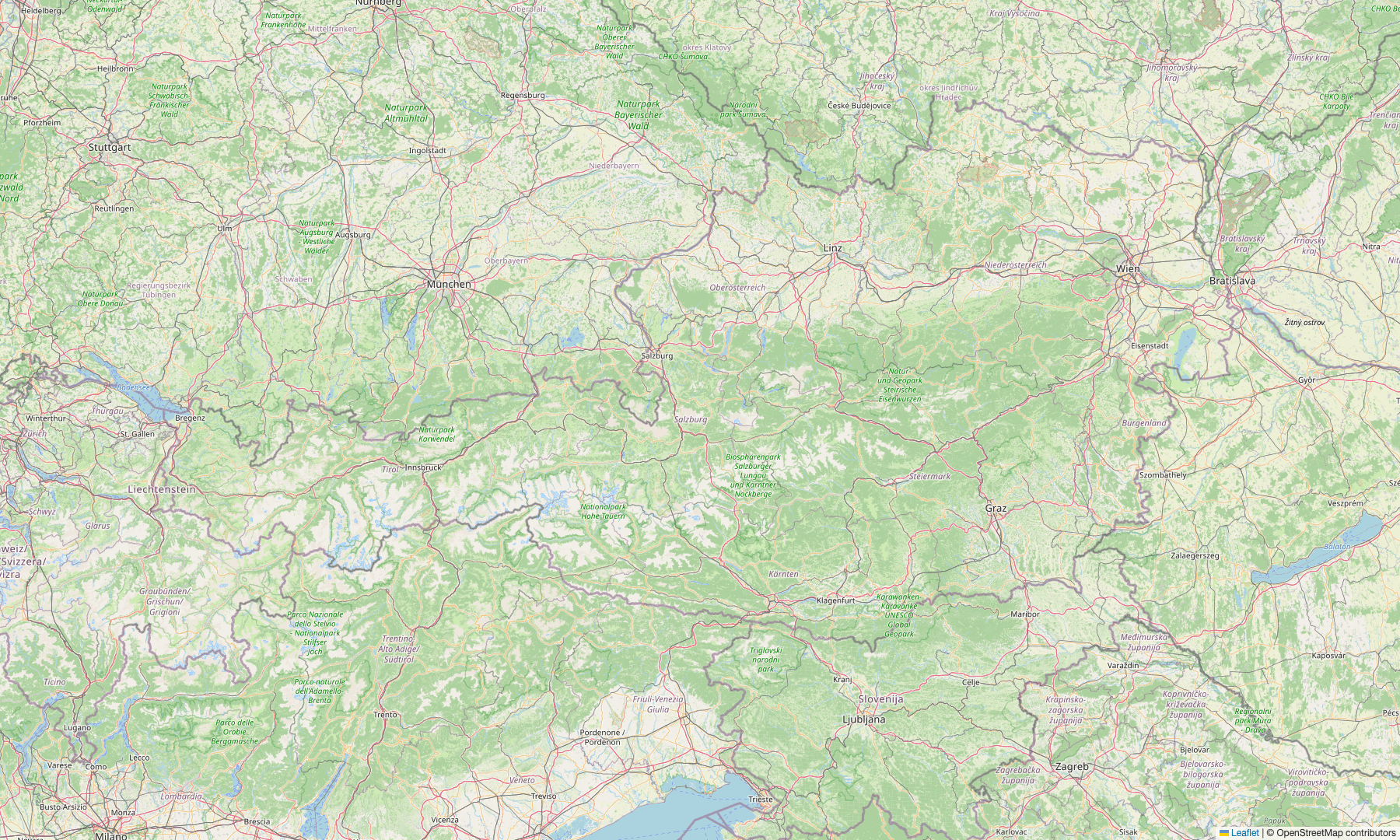 Karte der immohelfer Partnerstandorte in Österreich, der Schweiz, Liechtenstein und Südtirol